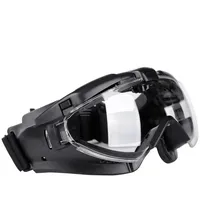 ACEXIER Taktische Brille Fan Version Anti Fog Staub Airsoft Brillen Winddichte Brillen Brillen Radfahren Sonnenbrillen (Black)