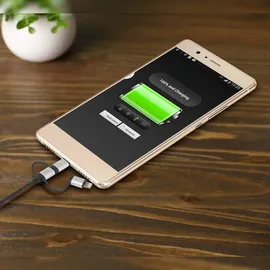 Renkforce USB-Kabel USB 2.0 USB-A Stecker, USB-C® Stecker, USB-Micro-B Stecker, Apple Lightning Stec