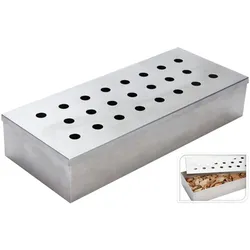 Vaggan Tragbarer Edelstahl-Räucherschrank 45X24X10Cm (Breite/Tiefe/Höhe)