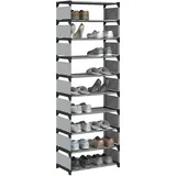 vidaXL Schuhregal 54 x 158 x 28 cm grau / grau