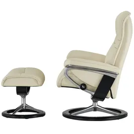 Stressless Relaxsessel mit Hocker Leder 79 x 103 x 73 cm creme