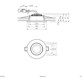 EVN Lichttechnik P-LED Deckeneinbauleuchte (PC20031302)