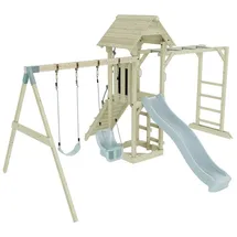 OUTDOORTOYS Spielturm Örebro mit Babyschaukel Eisblau