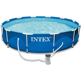 Intex Metal Frame Pool Set 366 x 76 cm inkl. Filterpumpe