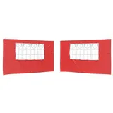 vidaXL Seitenwand für Party Zelt 2 Stück 4 x 1,95 m Rot