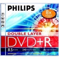 Philips 8710895992114 8.5GB DVD+R DL 5 Zoll DVD in weiß - DVD+RW (8,5 GB, DVD+R DL, 120 mm, 5 x 240 min, 8 x)