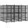 vidaXL Outdoor-Hundezwinger 7,37 m2 Stahl Schwarz