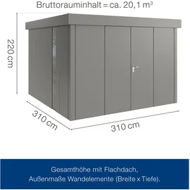hörmann stauraumsysteme Juno JFD 3,10 x 3,10 m Graualuminium