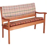 Doppler Bankauflage 110 x 45 x 6 cm braun/orange kariert 2 St.