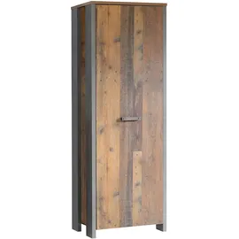 Forte Garderobenschrank Clif Holzoptik Braun Dunkelbraun