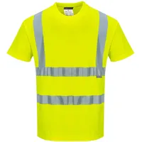PORTWEST Baumwoll-Comfort-Warnschutz-Kurzarmshirt, Größe: XXXL, Farbe: gelb