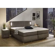 Jockenhöfer Boxspringbett mit Topper, LEDs und USB 180x200cm",