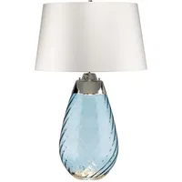 Elstead Lighting Tischleuchte Schreibtischlampe Beistelllampe Nachttischlampe Glas Blau H