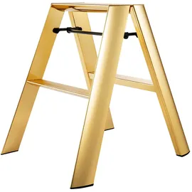Metaphys - Premium Lucano 2 Step Hockerleiter, Gold
