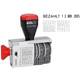 Colop Datumstempel mit Text 04000/WD ohne Logo, 1 St.