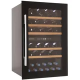 Respekta Einbau-Weinkühlschrank für 57 Standardflaschen / 143 L Nutzinhalt / 2 Temperaturzonen, je 5°-22°C/Touch Control/LED Leuchte/Wechselbarer Türanschlag/Max. 38 dB/WKSE 57-19, Schwarz