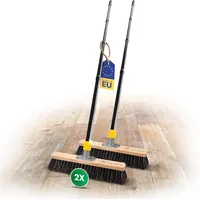 Novaliv Besen 2x 40 cm Schwarz