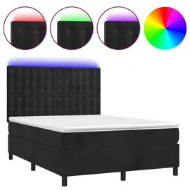 vidaXL Boxspringbett 140 x 200 cm Schwarz