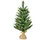 Homcom Weihnachtsbaum für Tisch 0,6 m kleiner Christbaum 70 Zweige Leinen PVC Zement Grün Ø44 x 60H cm