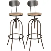 CLP 2er Set Barhocker Pino Holz bronze