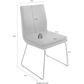 K+W Komfort & Wohnen Esszimmerstuhl Creso Leder braun