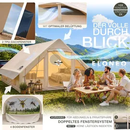eloneo aufblasbares Zelt 4-8 Personen Beige