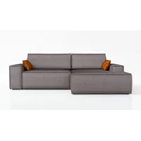 Mebloland Ecksofa TOR mit Schlaffunktion. Farbe: Ash. - Grau