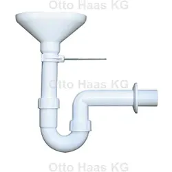 HAAS Trichter-Siphon 3010 DN 40, für Leckwasser, Polypropylen, weiß