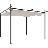 Deluke Terrassenüberdachung, Creme, Metall, 295x230x292 cm, Sonnen- & Sichtschutz, Pavillons & Pergolas, Pergolas
