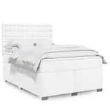 vidaXL Boxspringbett 140 x 200 cm Weiß