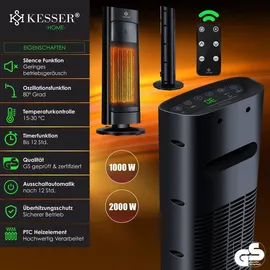 Kesser Heizlüfter 2000 W Schwarz