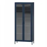 Jan Nowak Vitrine Angelo 80 x 185 x 45 cm Dunkelblau