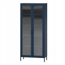 Jan Nowak Vitrine Angelo 80 x 185 x 45 cm Dunkelblau