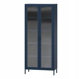 Jan Nowak Vitrine Angelo 80 x 185 x 45 cm Dunkelblau