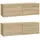 vidaXL Wandschränke 2 Stk. Sonoma-Eiche 100x30x30 cm Holzwerkstoff