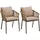 Hespéride Hesperide Oriengo Gartensessel 2 St. 59 x 59 x 108 cm honig/praline