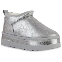 Damen Winter Boots in Silber