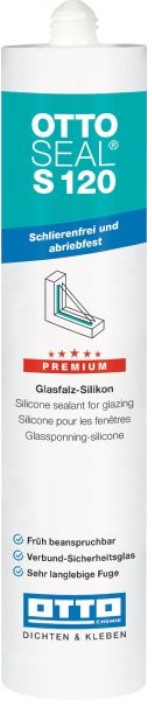 OTTOSEAL® S 120 Das Premium-Glasfalz-Silikon Matt-betongrau
