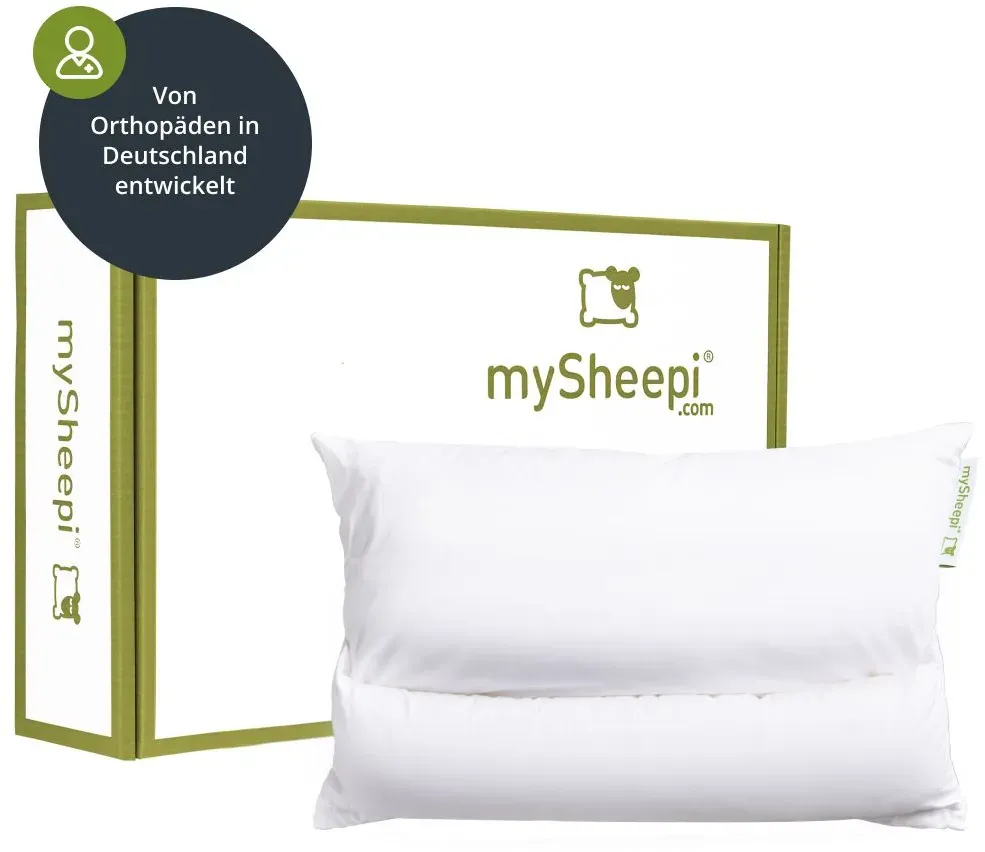 MySheepi Home Orthopädisches Nackenstützkissen 1 St weiss