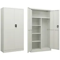 VidaXL Schließfachschrank Hellgrau 90x40x180 cm Stahl
