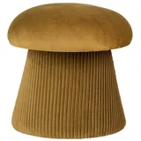 VCM Hampton Pouf Velour Ø39cm Ocker.