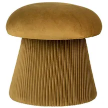 VCM Hampton Pouf Velour Ø39cm Ocker.