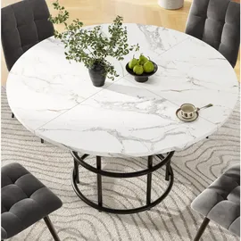 Okwish Esstisch rund 100 x 76 x 100 cm schwarz