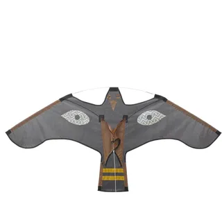 Vogelschreck Flugdrachen Vogelschreck Drachen Falken-Vogelscheuchen-Drache Mit 120x66cm Teleskopstange Flying Hawk Bird Scarer Reflektierenden Augen Wetterfest & Einfache Montage Terrasse Farm