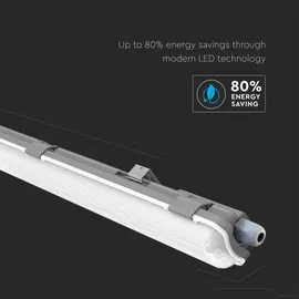 ETC Shop LED Feuchtraumleuchte 127,5 cm 6400K 18 W G13 kaltweiß 6 St.