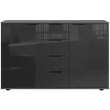 Lomadox Schlafzimmer Kommode Brixen-43 Mit 4 Schubladen In Graphit, B/h/t Ca. 130/83/41 Cm