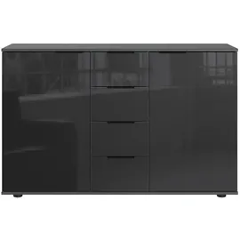 Lomadox Schlafzimmer Kommode Brixen-43 Mit 4 Schubladen In Graphit, B/h/t Ca. 130/83/41 Cm