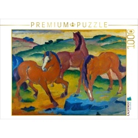 Calvendo Puzzle Franz Marc. Die roten Pferde (Weidende Pferde