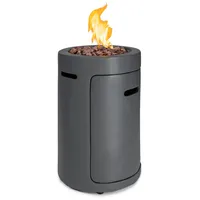 Blumfeldt Crete Gas-Feuerstelle Ø 40,6 cm Silber