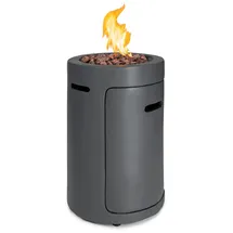 Blumfeldt Crete Gas-Feuerstelle Ø 40,6 cm Silber